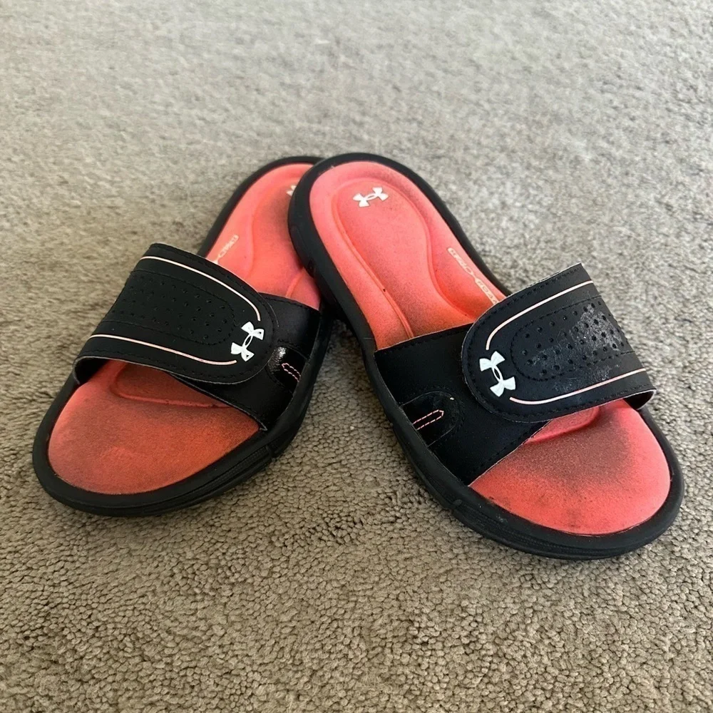Girls Under Armour slide sandals 13c